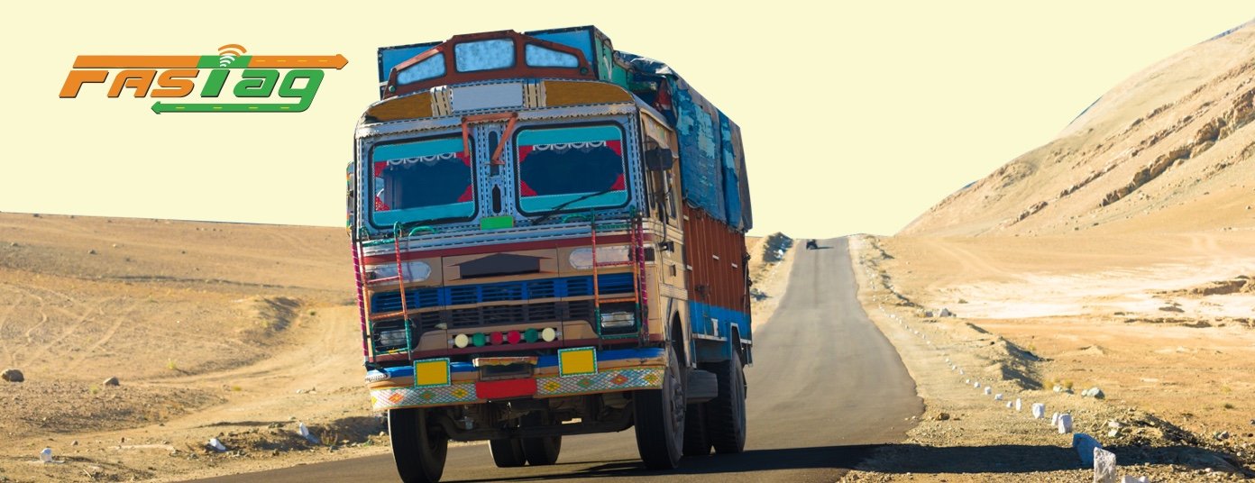 Fastag truck on highway